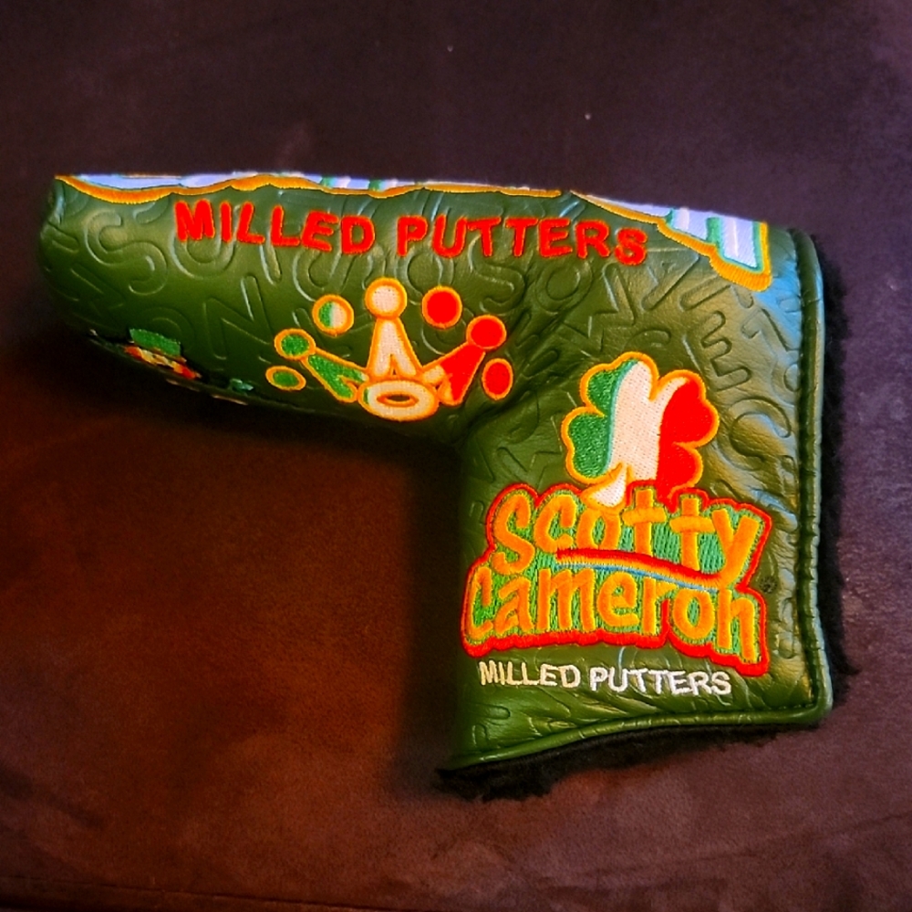 Scotty Cameron Green Putter Headcover with Colorful Embroidery